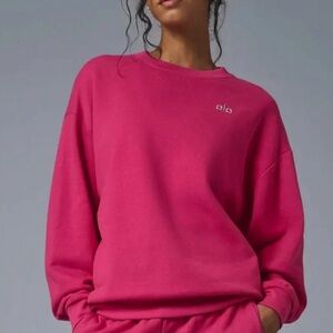 Accolade crew neck pullover- Pink Summer Crush